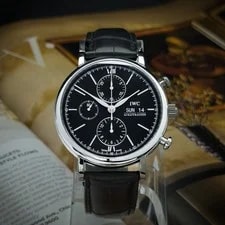 IWC — IWC Portofino Chronograph 42mm Day Date Black Dial - Full Set IW391008 — Watch — resale