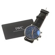 IWC Schaffhausen — IWC Schaffhausen Portofino IW391036 42mm SS Leather Navy Automatic #C239 — Watch — resale