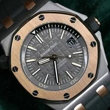 Audemars Piguet — Audemars Piguet Royal Oak Offshore Diver “QE II Cup” Gold SET 15709TR — Watch — resale