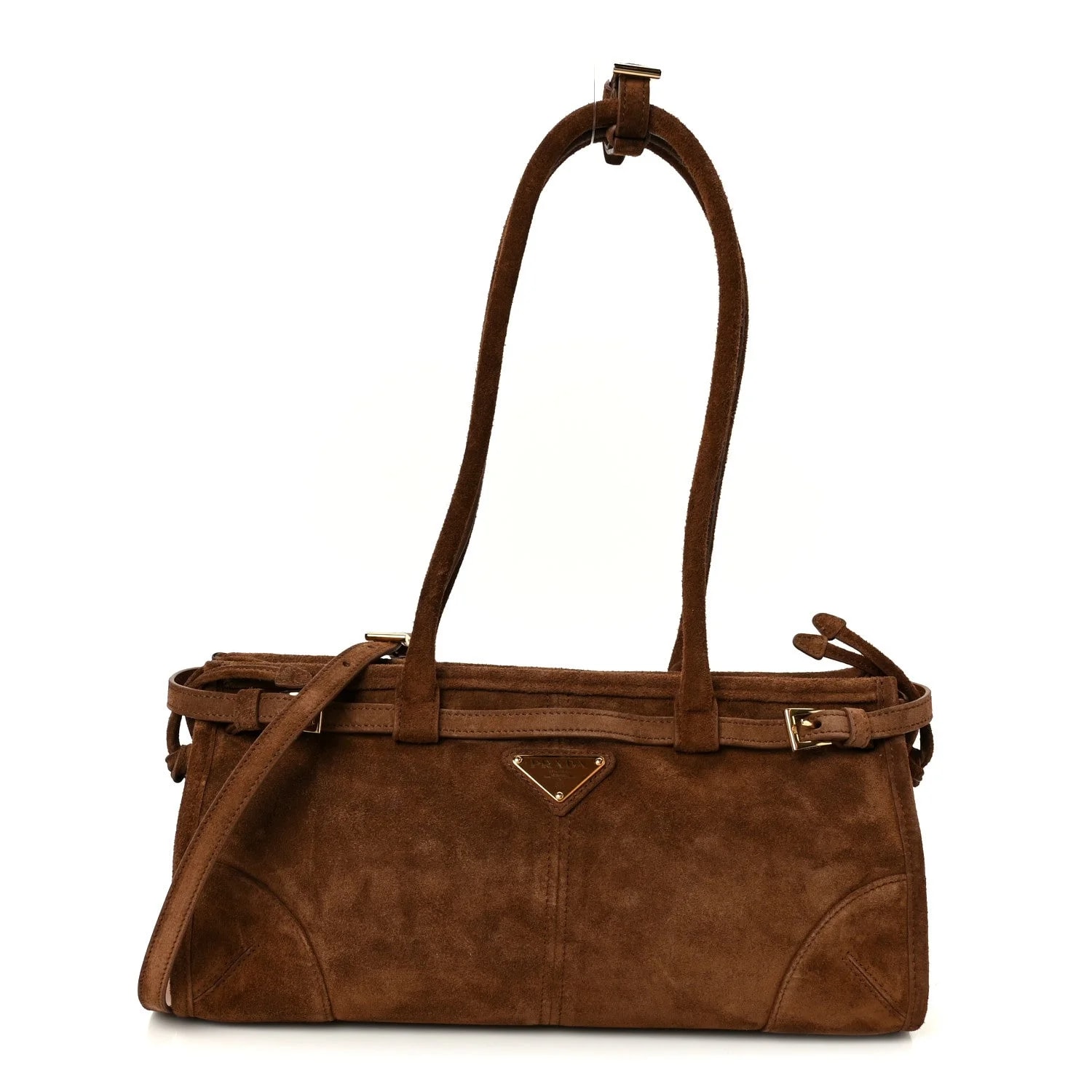 Prada — Triangle Medium Bonnie Cacao — Handbag — resale