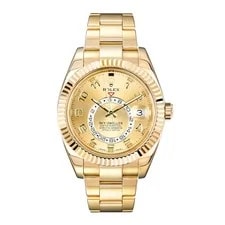 Rolex — Rolex Sky-Dweller 42MM Champagne Arabic Numerals Dial Yellow Gold — Watch — resale
