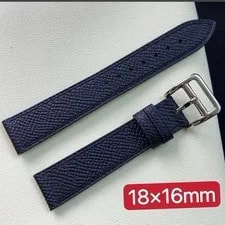 Cartier — Hermes Cartier Leather Strap 18mm Black Compatible Belt — Watch — resale