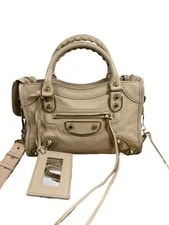 Balenciaga — Authentic Balenciaga Mini City Pebbled -Tone — Handbag — resale