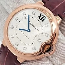Cartier — Cartier Ballon Bleu 36mm Diamond Dial Rose Gold WE902028 3003 Box Booklet — Watch — resale