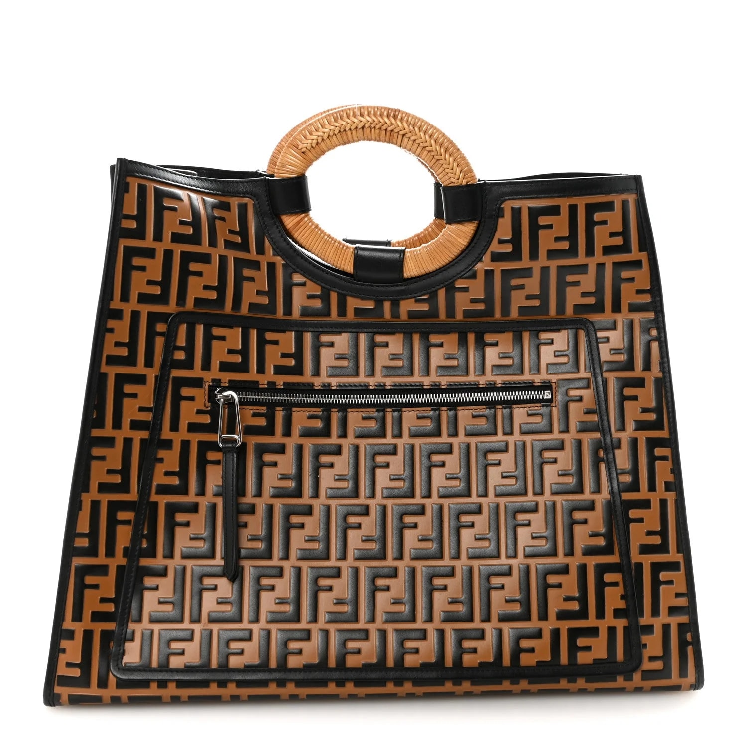 Fendi — Vitello Century Embossed Large Runaway Shopper — Handbag — resale