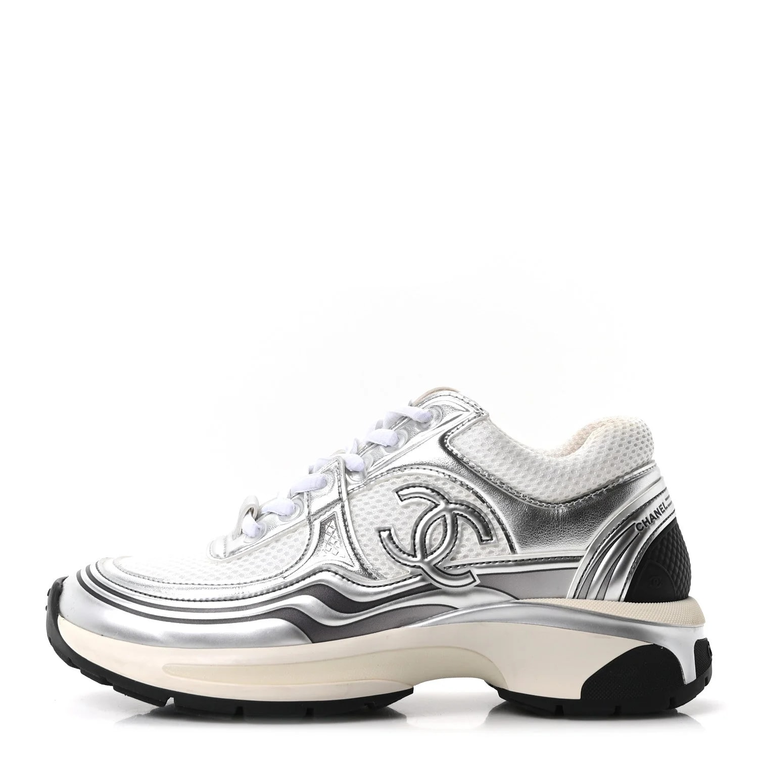 Chanel — Fabric Laminated Stretch CC 36 — Sneaker — resale
