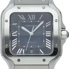 Cartier — Cartier Santos de LM Blue WSSA0030 Stainless Steel mensWatch B... — Watch — resale