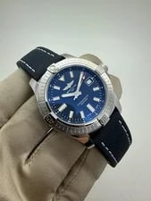 Breitling — Breitling Avenger Blue Dial Stainless Steel Leather Strap 43mm Auto A17318 — Watch — resale