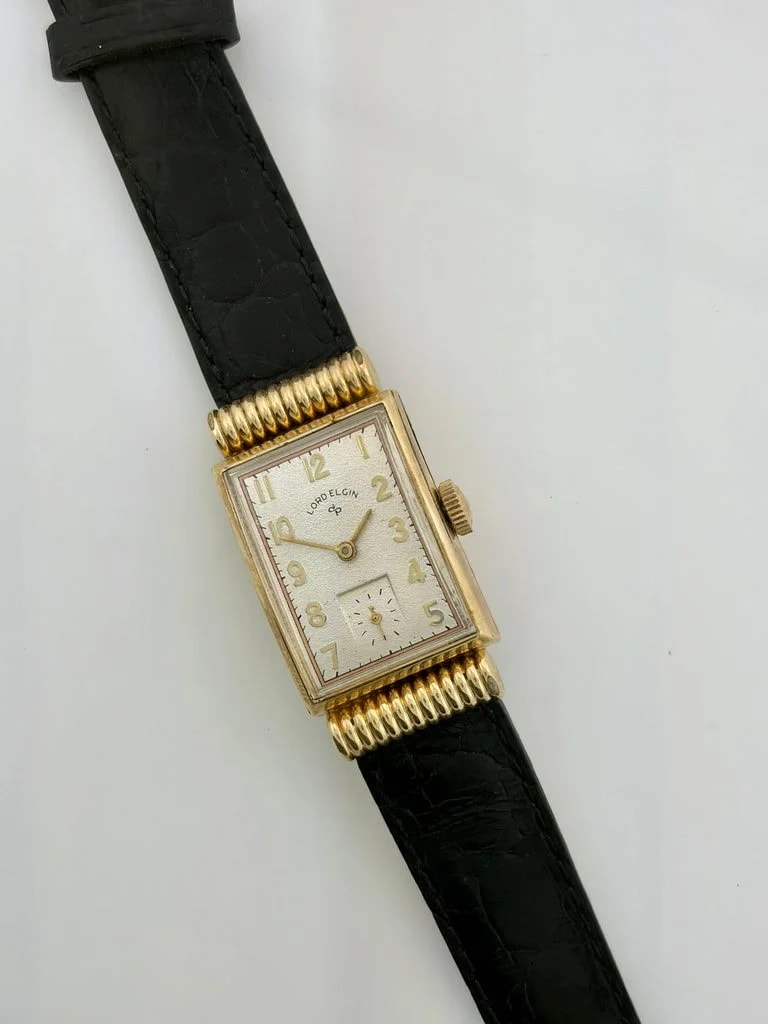 Lord Elgin — Mid-Century Lord Elgin:14K Gold-Filled Hooded Scalloped Lugs — Watch — resale