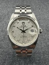 Tudor — Tudor Prince Date-Day 76214 – Linen Diamond Dial – 18K White Gold Bezel — Watch — resale