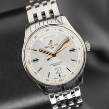 Breitling — Breitling Premier A45340 Day-Date Silver Sunburst Dial Excellent Condition — Watch — resale
