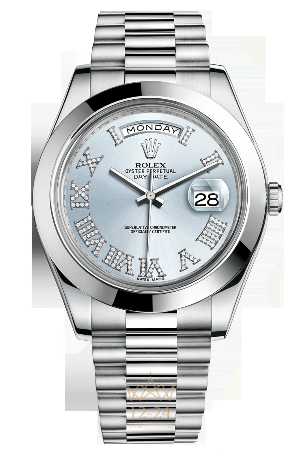 Worldofluxuryus — Rolex Day-Date 41 Diamond Platinum — Watch — resale