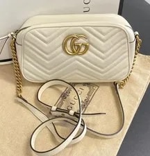 Gucci — Gucci GG Marmont Medium Camera Matelassé GHW Chain Crossbody — Handbag — resale