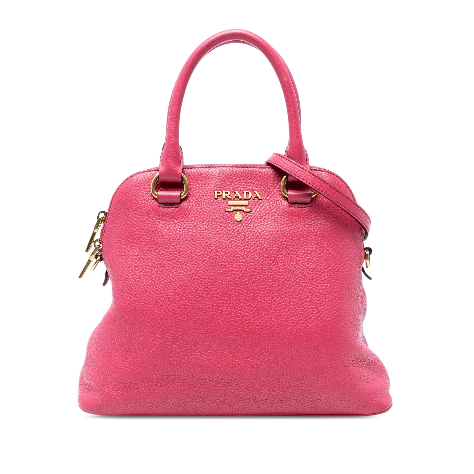 Prada — Vitello Daino Dome Satchel — Handbag — resale