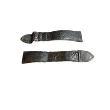 Cartier — Cartier Alligator Deployment Straps Black KD25XT19 2 Long Sides Heavy Wear — Watch — resale