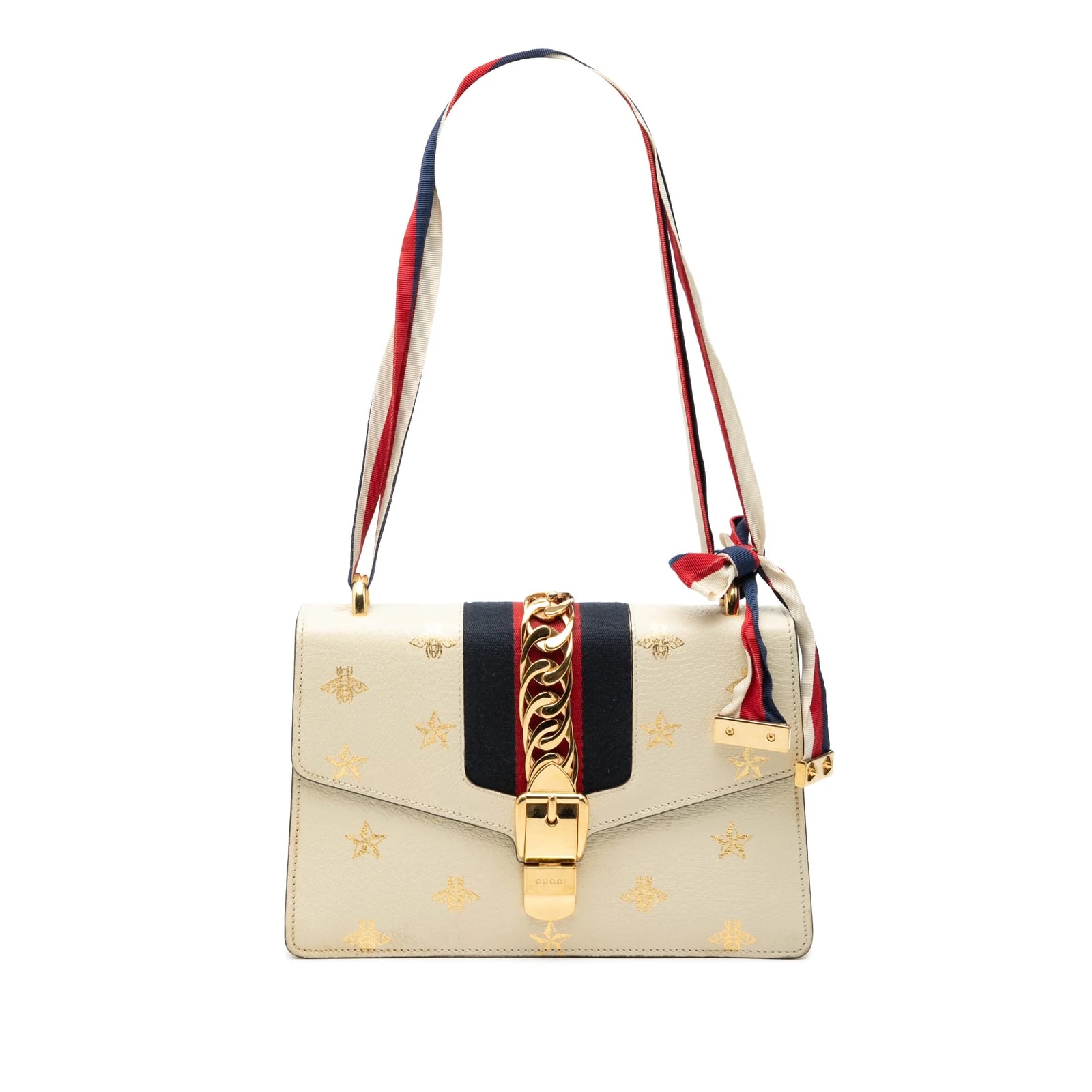 Gucci — Small Calfkin Bee Star Sylvie Satchel — Handbag — resale