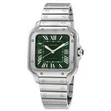 Cartier — Cartier Santos de Medium Model Automatic Green Dial WSSA0061 — Watch — resale