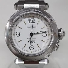 Cartier — Cartier Pasha 2475 Automatic Analog Stainless Steel Silver — Watch — resale
