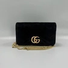 Gucci — Gucci GG Marmont WOC Chevron Quilt Chain Crossbody Auth — Handbag — resale