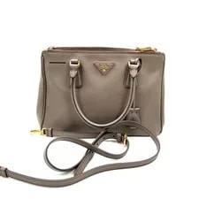 Prada — Prada Small Galleria Double Zip Argilla Top Handle — Handbag — resale