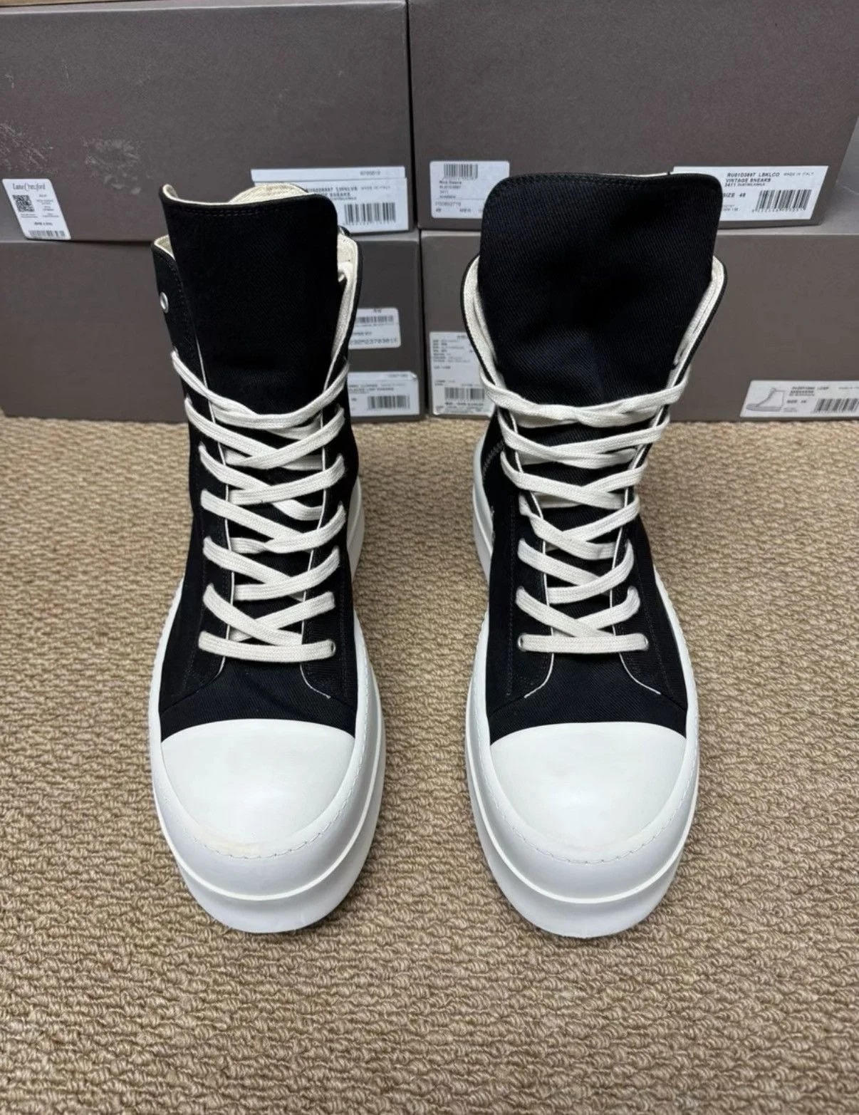 Rick Owens DRKSHDW — Rick Owens Drkshdw Double Bumper High Top Sneaks K37 — Sneaker — resale
