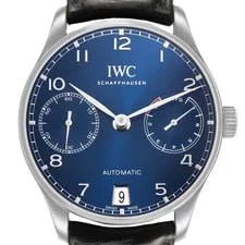 IWC — IWC Portuguese Automatic Steel Blue Dial IW500710 Card — Watch — resale
