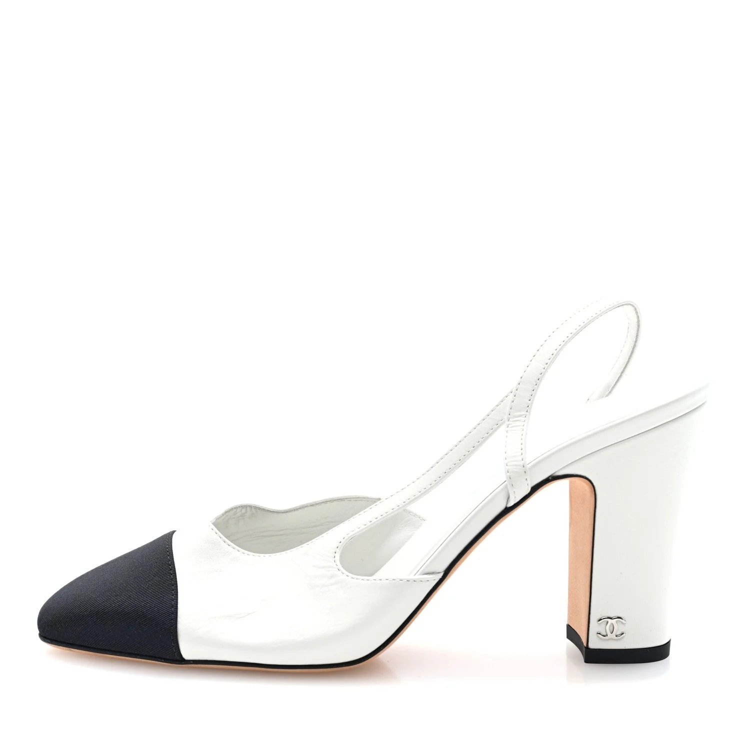Chanel — Grosgrain Cap Toe CC Slingback 39 — Designer Shoe — resale