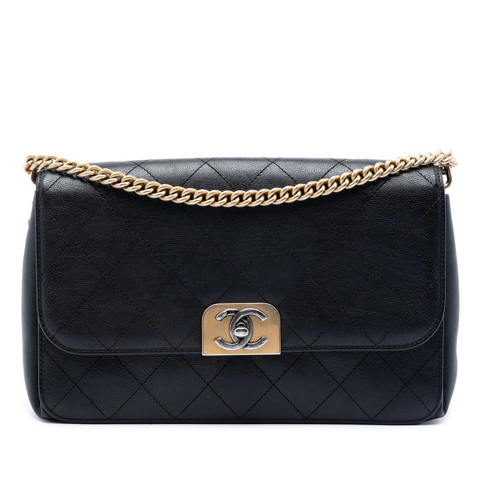 Chanel — Medium Straight Lined Flap — Handbag — resale