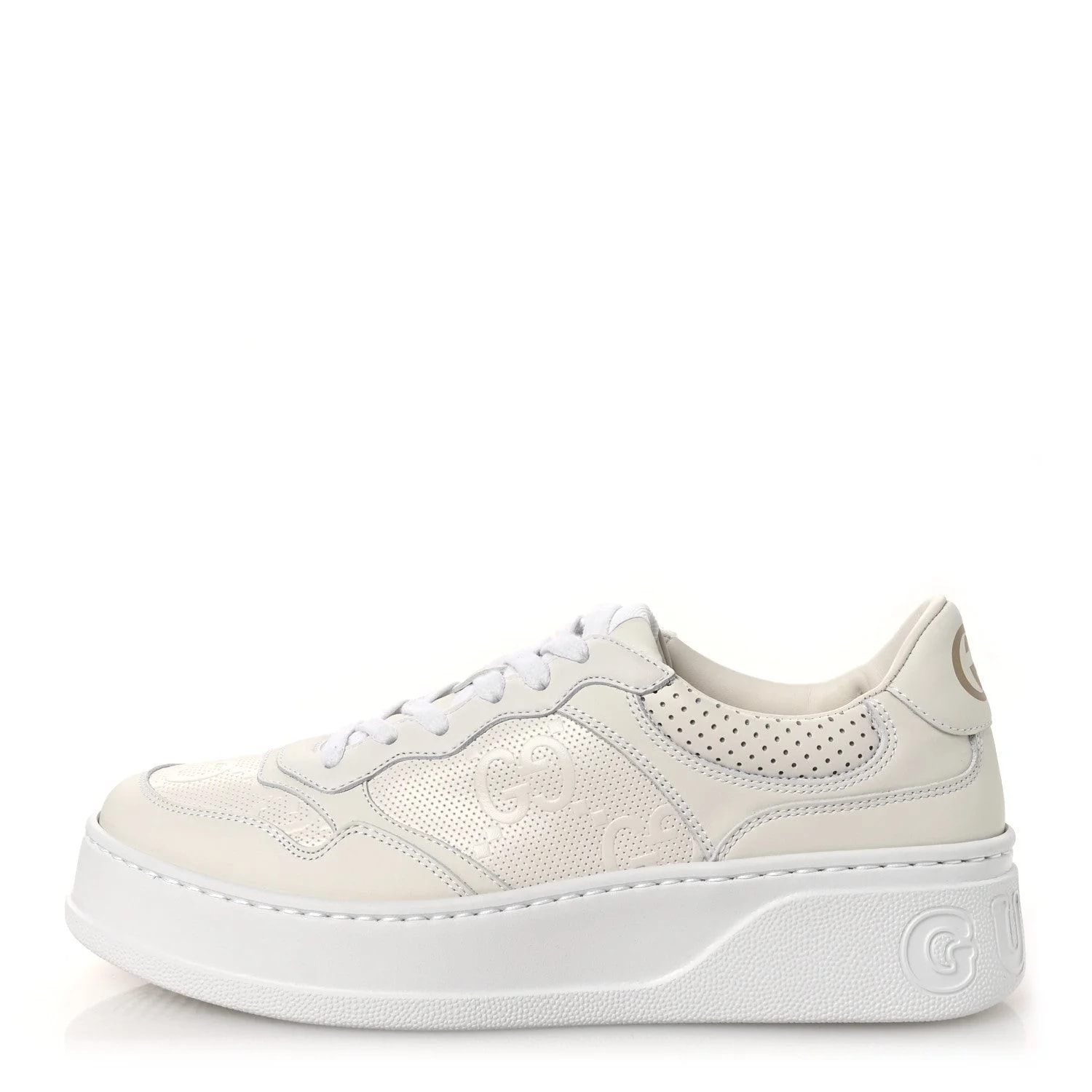 Gucci — GG Tennis Embossed Perforated Platform 55mm 40.5 Great — Sneaker — resale