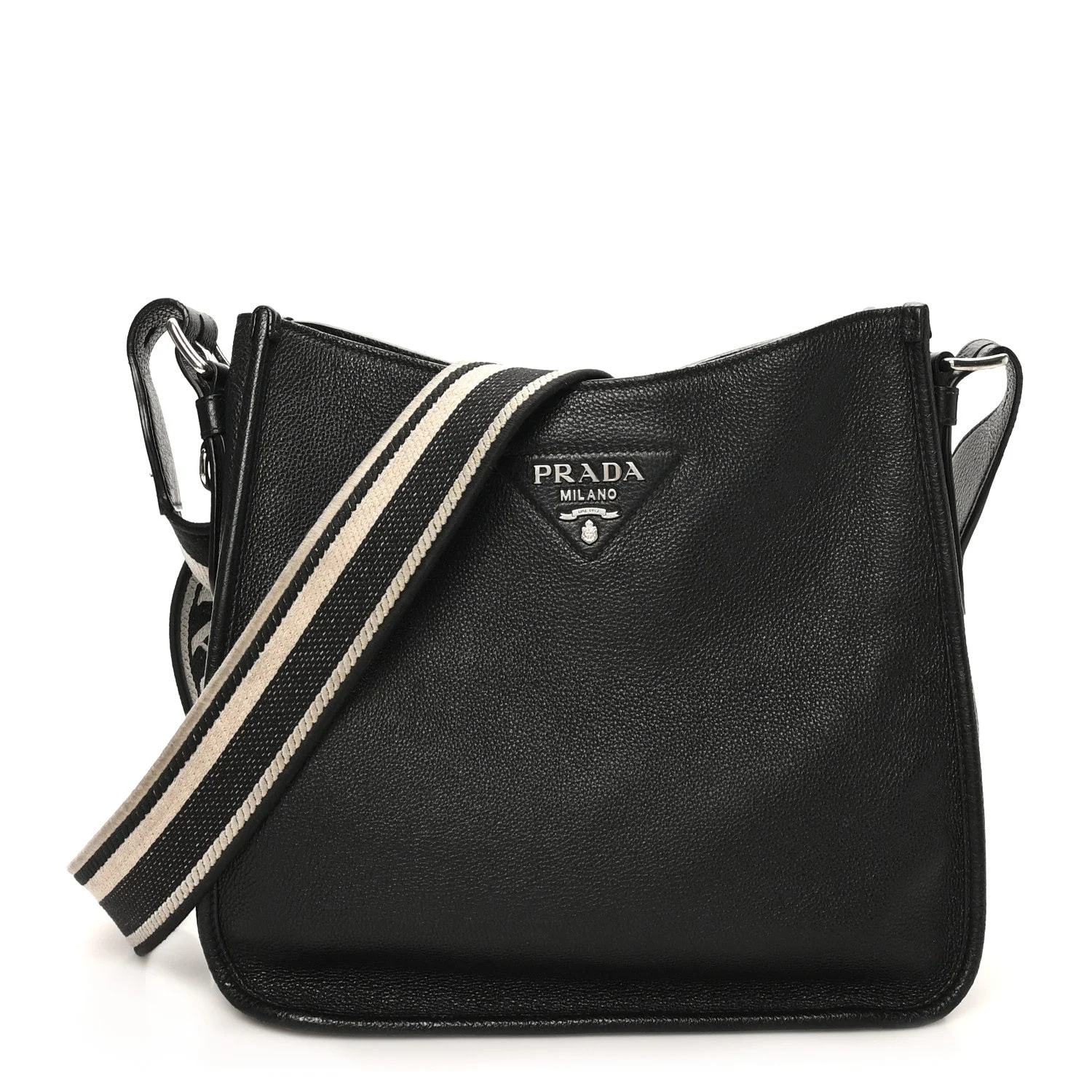 Prada — Vitello Daino Soft Hobo Messenger — Handbag — resale