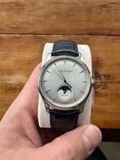 Jaeger-LeCoultre — Jaeger-LeCoultre Master Ultra-Thin Silver - Blue JLC Alligator Strap — Watch — resale