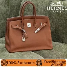 Hermès — Auth Hermès Birkin 35 Faubourg Fauve 34 PHW — Handbag — resale