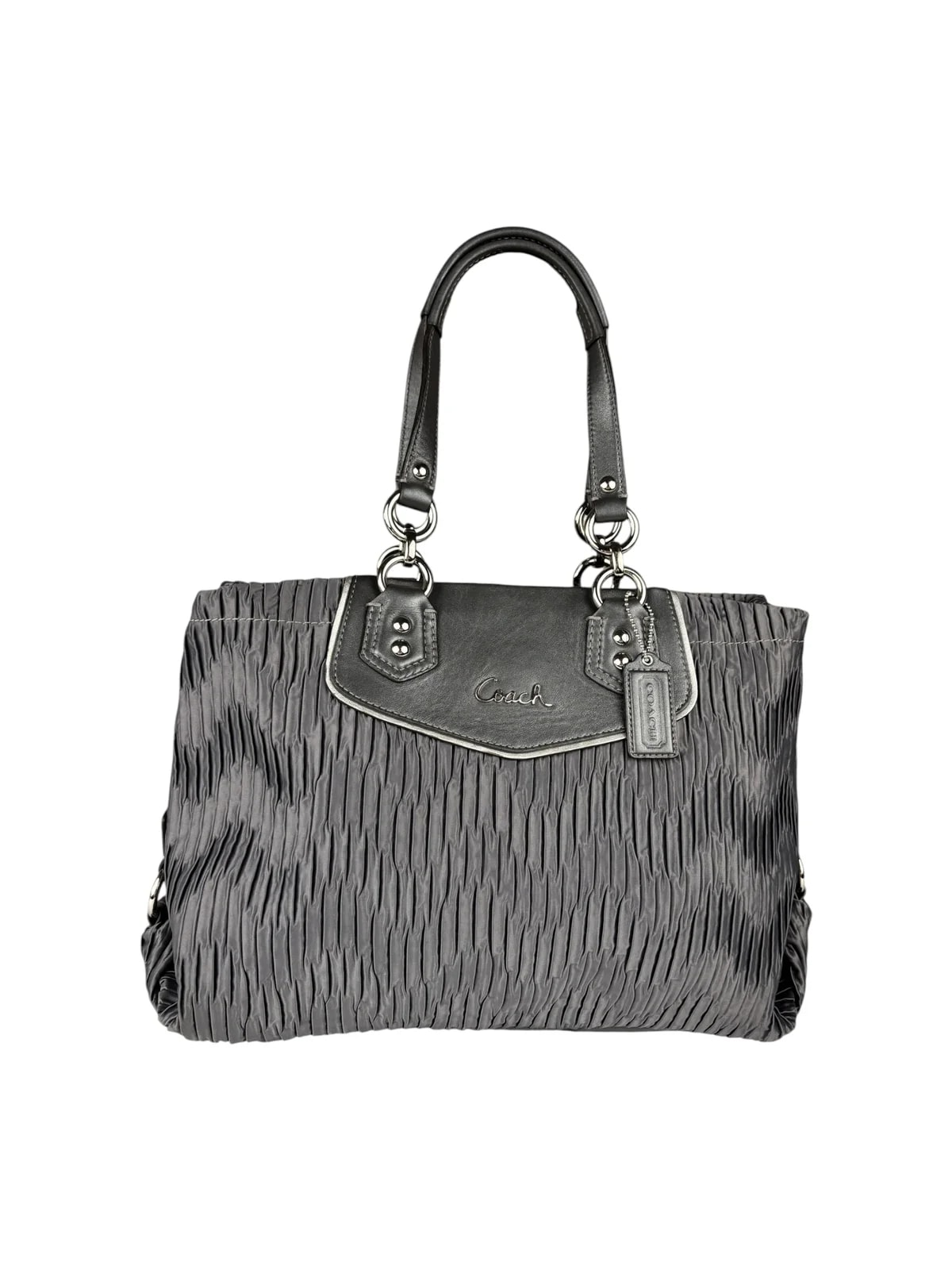 Coach — Coach Ashley Gathered Sateen Satchel — Handbag — resale