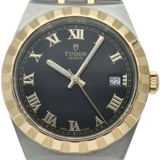Tudor — Tudor Royal 38mm M28503-0006 K18YG/Stainless Steel mensWatch Black Bra... — Watch — resale