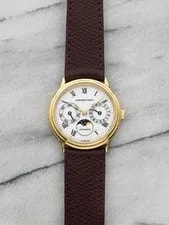 Audemars Piguet — 1980s Audemars Piguet Day-Date 25589BA 18K YG Auto Moonphase 33mm — Watch — resale