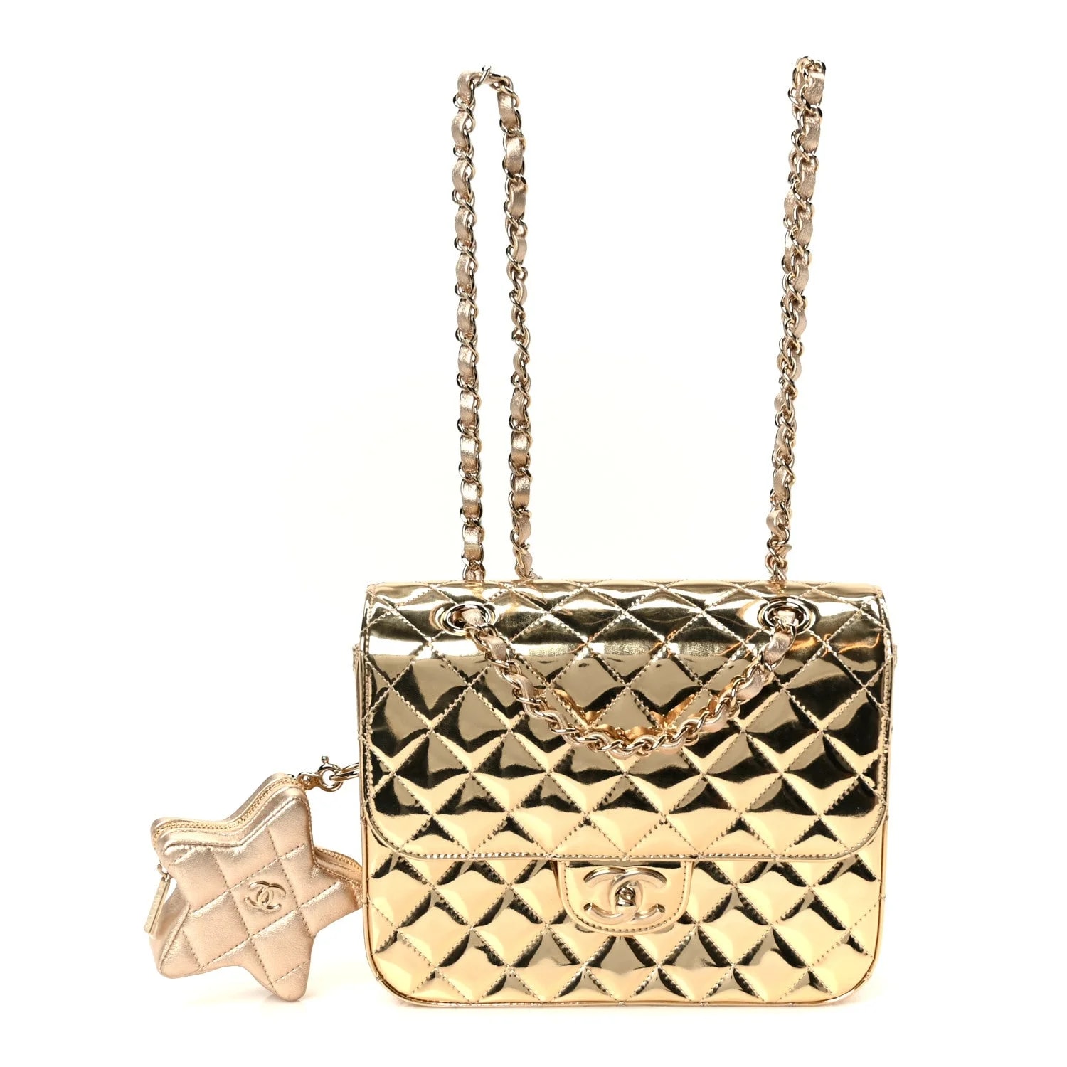 Chanel — Mirror Metallic Hollywood Boulevard Backpack With Coin — Handbag — resale