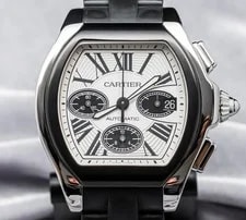 Cartier — Cartier Roadster XL Chronograph Adlc Silver Dial Rubber 2016 eBay Live W6206020 — Watch — resale