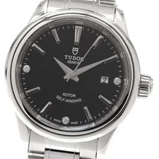 Tudor — Tudor Style 12100 3P Diamond Date Black Dial Automatic Watch_949334 — Watch — resale