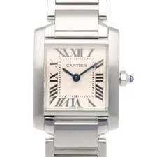 Cartier — Cartier Tank Fran Aise SM Stainless Steel 2384 Quartz Fr — Watch — resale