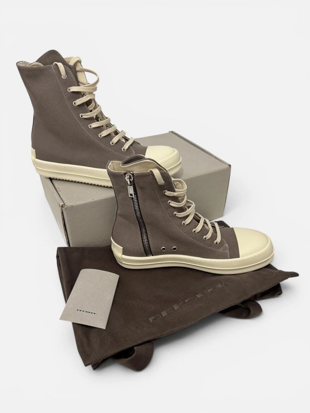 Rick Owens DRKSHDW — Rick Owens Drkshdw High Sneaks Dust/Milk — Sneaker — resale