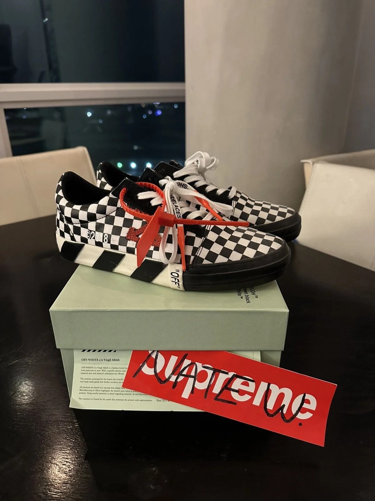Off-White — Off-white Vulc Low Top 'Checkered ' — Sneaker — resale