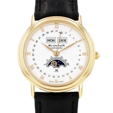 Blancp — Blancpain Leman Moon Phase in Yellow Gold, Circa 2000 — Watch — resale