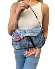 Dior — Christian Dior 2001 Speedway Saddle Cotton — Handbag — resale