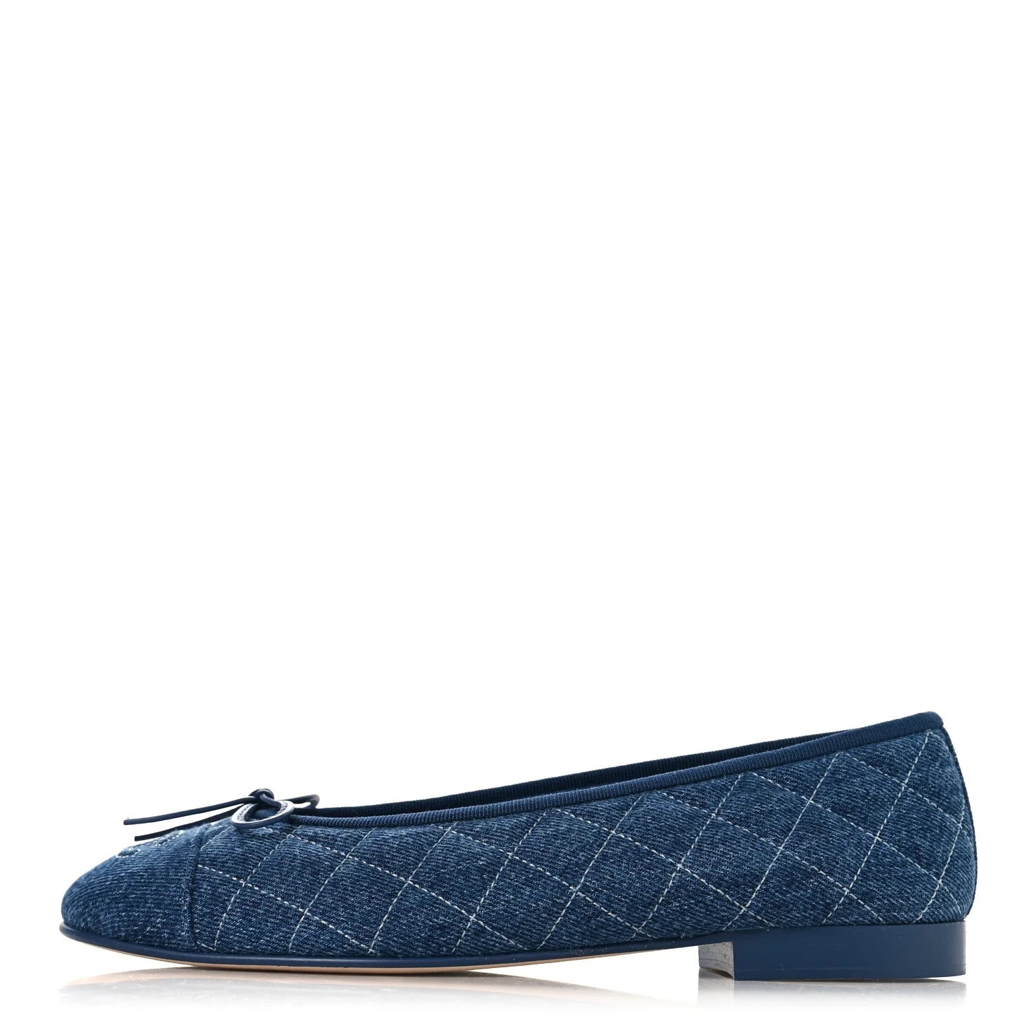 Chanel — Washed Cap Toe CC Ballerina 38.5 — Designer Shoe — resale