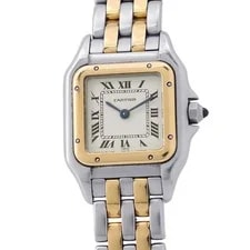 Cartier — Cartier Panthere SM 2 Row H30mm W22mm Steel 18K Yellow Gold Ivory Dial W25029B6 — Watch — resale
