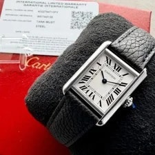 Cartier — Cartier Tank Must Small WSTA0135 4322 Stainless Steel - Box Papers — Watch — resale