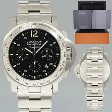 Panerai — Papers Panerai Luminor Chrono Stainless Steel Black 44mm PAM00236 — Watch — resale
