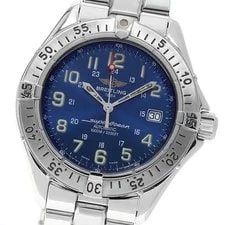 Breitling — Breitling Super Ocean A17040 Blue Automatic SS Date Good Condition — Watch — resale
