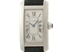 Cartier — Cartier Tank Americaine SM WSTA0016 Leather 19mm Silver Dial Quartz 2019 #DW1514 — Watch — resale