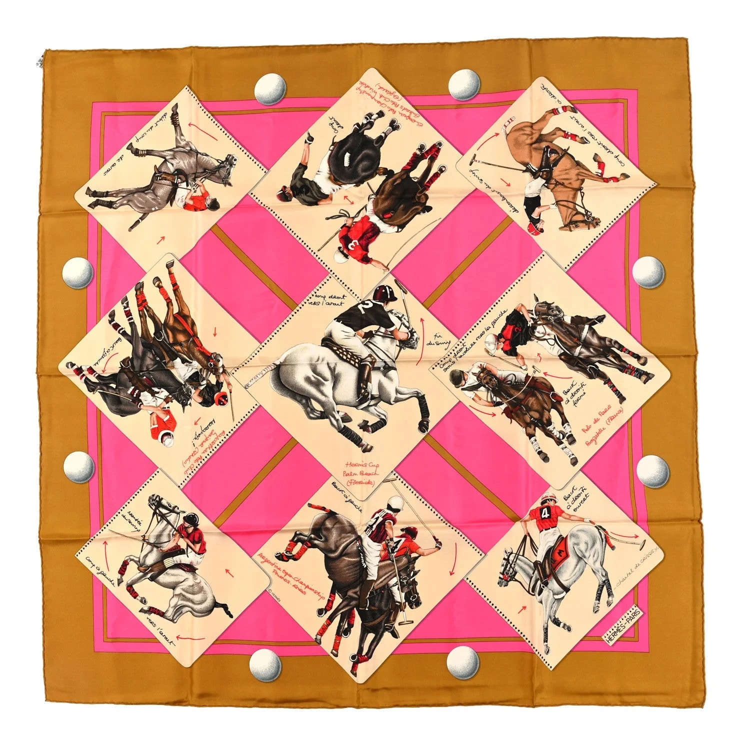 Hermès — le Monde du Polo Scarf 90 — Accessory — resale
